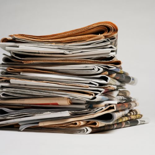 paper pile ready for recycling